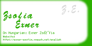 zsofia exner business card